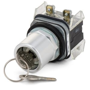 03-0195 Key start switch, Allen-Bradley 800T-NX970 Push Button, Guarded, Cylinder Lock, 30mm,