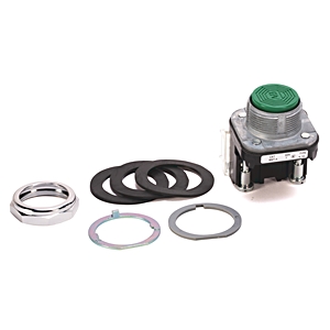 03-0200 Push Button, Green, Flush Head