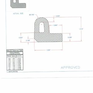 429732 Door seals with retainers for bustle door (P-seal full door seal)