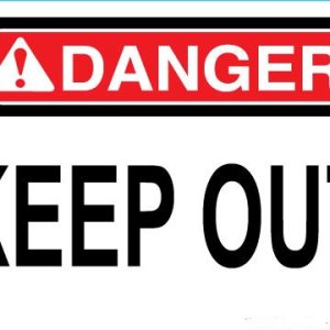 060040 Decal Warning Keep Out