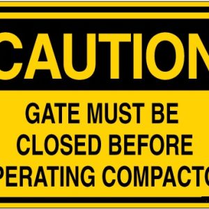 060052 Decal-Warning Gate Must Be Closed