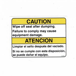 060094 Caution Wipe Seal Decal