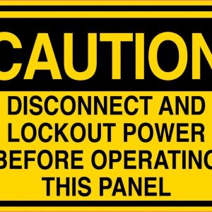 06-0120 Danger Disconnect & Lock Power Decal