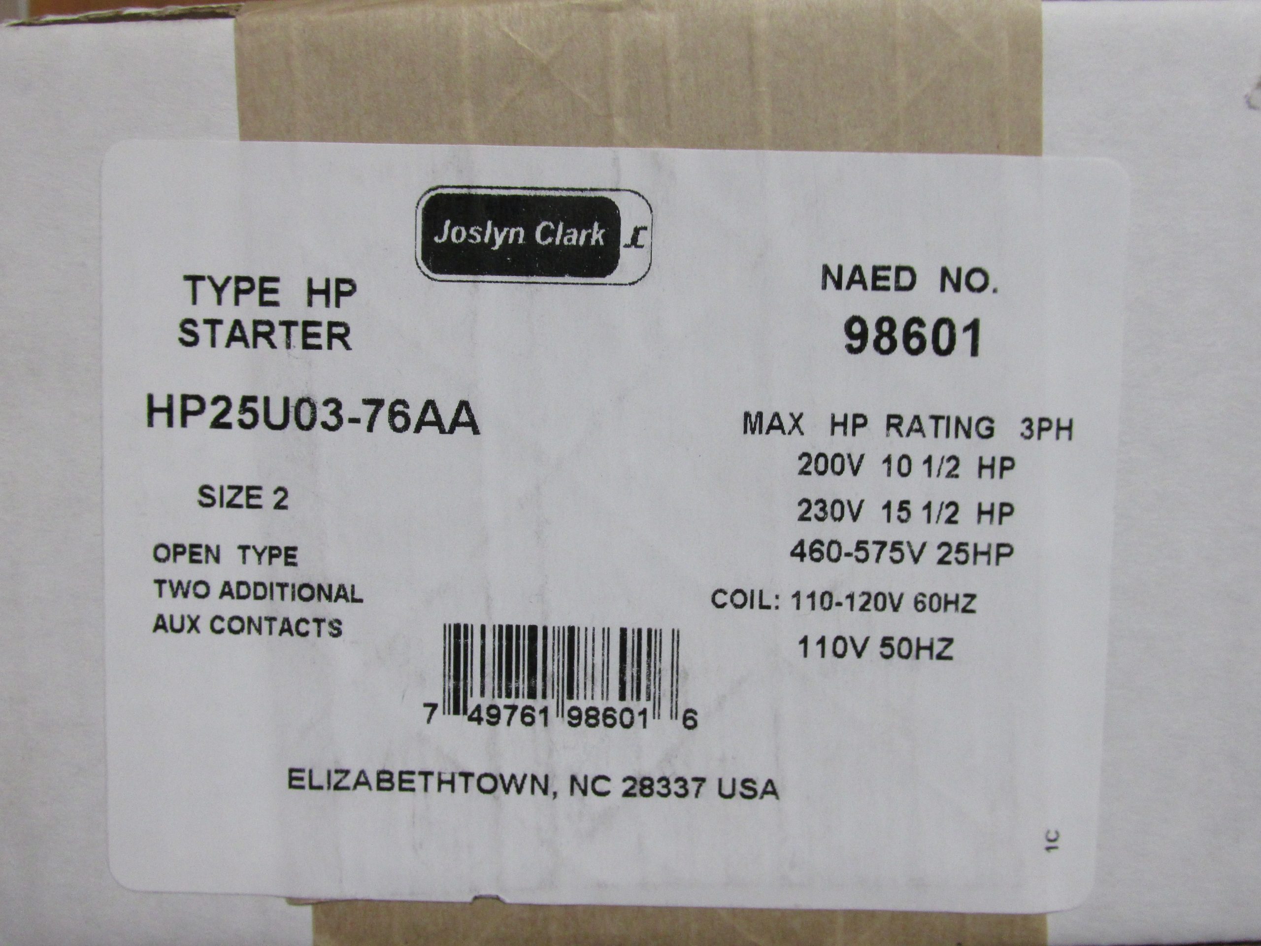 030484 Motor starter size 2, (Joslyn Clark HP series “B”) - Image 4